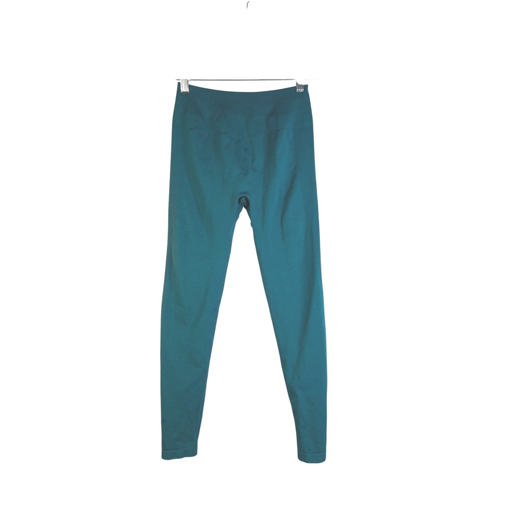 Aurola Women's Teal Green Seamless Scrunch Butt High Waisted Leggings Size Small